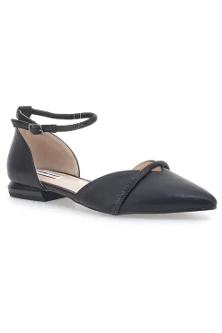 Ballerine Nere a Punta con Strass Neri Mariella Burani 51098