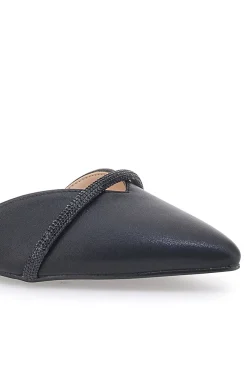 Ballerine Nere a Punta con Strass Neri Mariella Burani 51098
