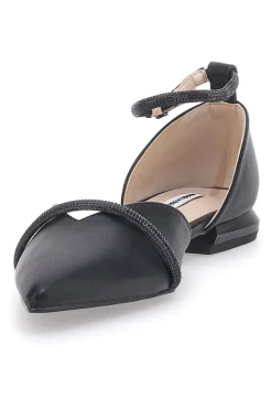 Ballerine Nere a Punta con Strass Neri Mariella Burani 51098