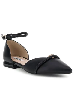 Ballerine nere a punta con cinturino Burani 51098C840