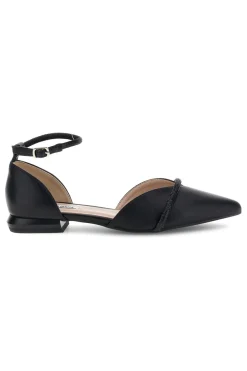 Ballerine nere a punta con cinturino Burani 51098C840