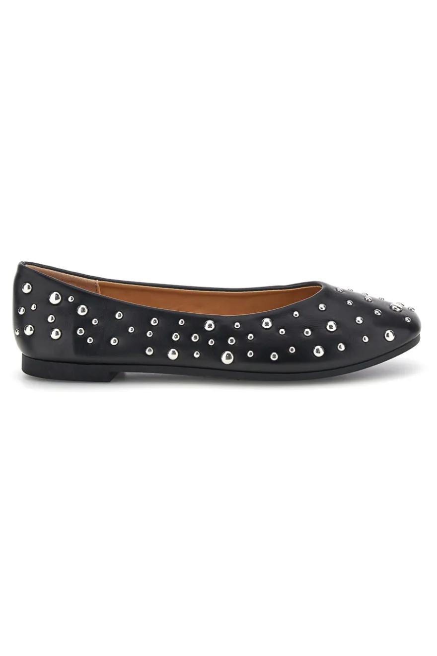 Ballerine nere con borchie First lady P676