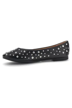 Ballerine nere con borchie First lady P676