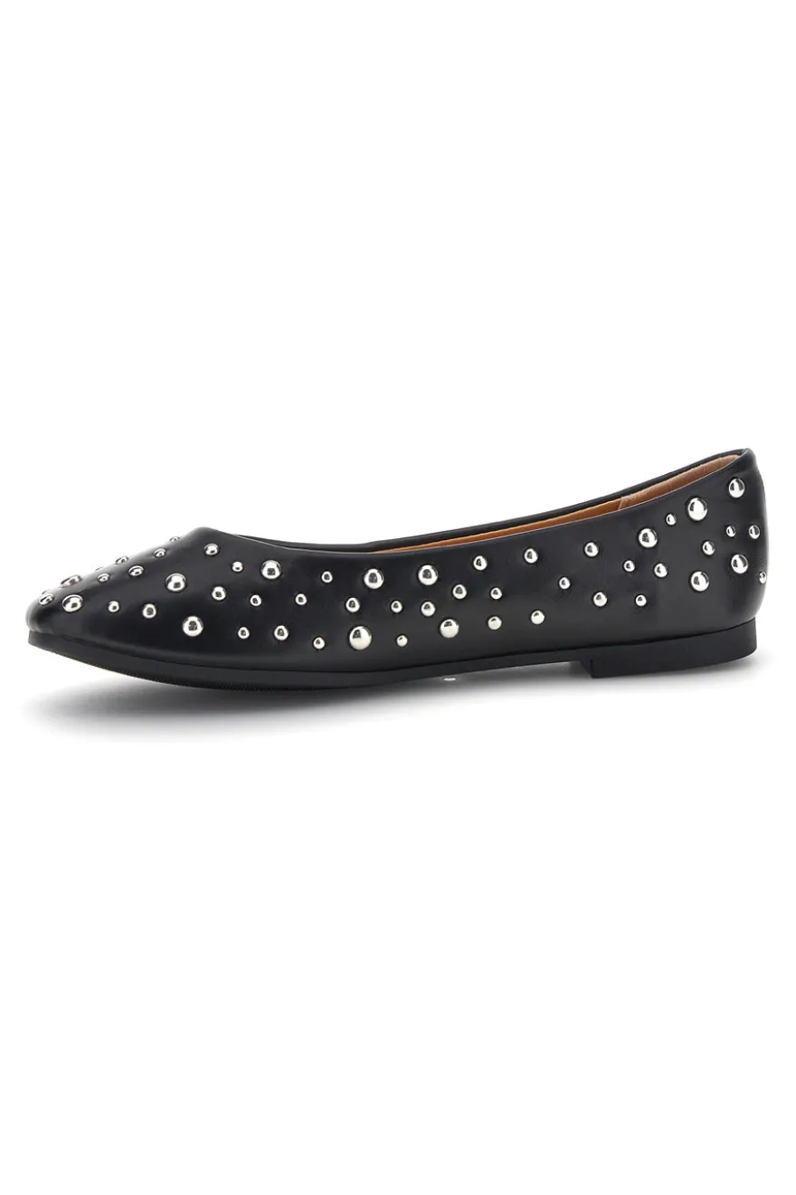 Ballerine nere con borchie First lady P676