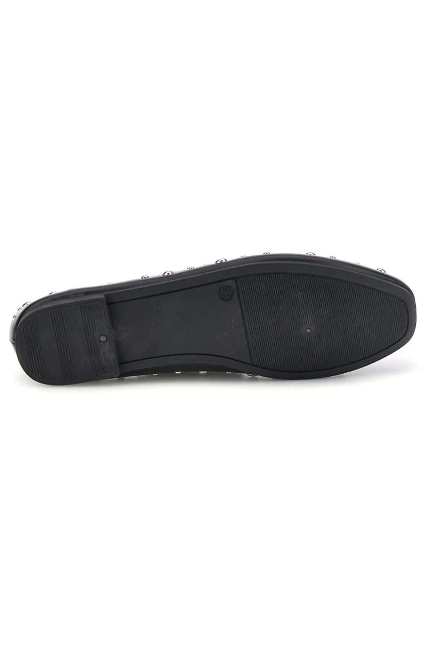Ballerine nere con borchie First lady P676