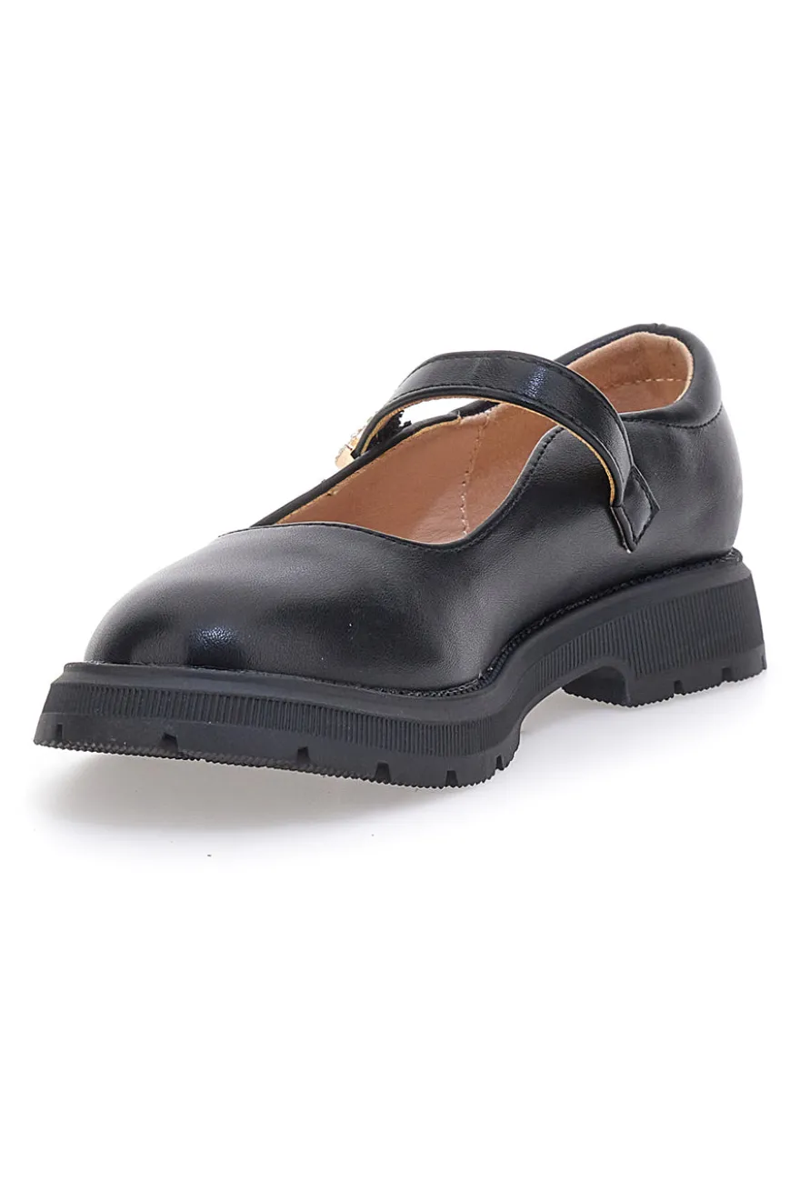 Ballerine nere con charms fiocco GRAZIE 39P246W