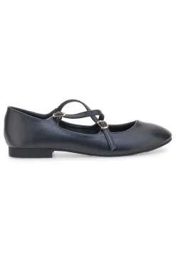 Ballerine nere con cinturini The First IDEA02