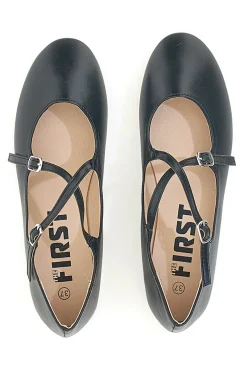 Ballerine nere con cinturini The First IDEA02