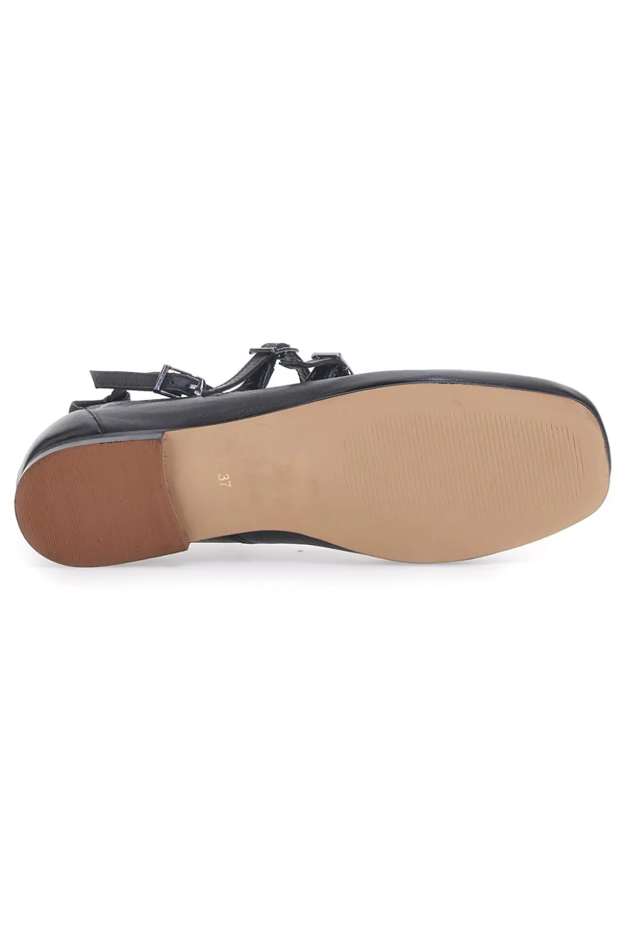 Ballerine Nere con Cinturini in Pelle PITTARELLO GLAM A2120101