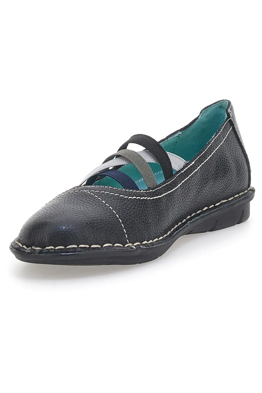 Ballerine Nere Con Elastici Prima Riga 19496FRUIT