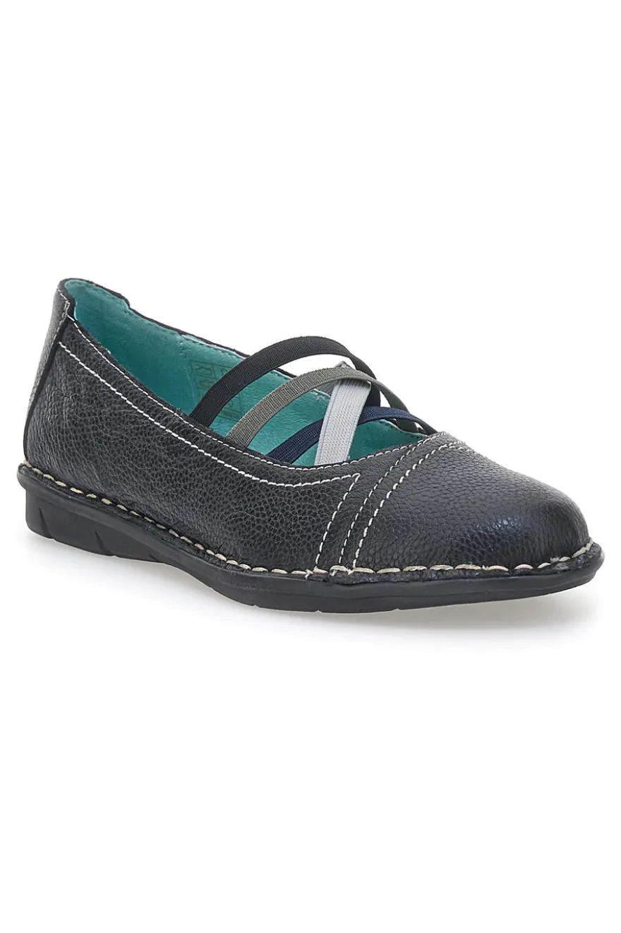 Ballerine Nere Con Elastici Prima Riga 19496FRUIT