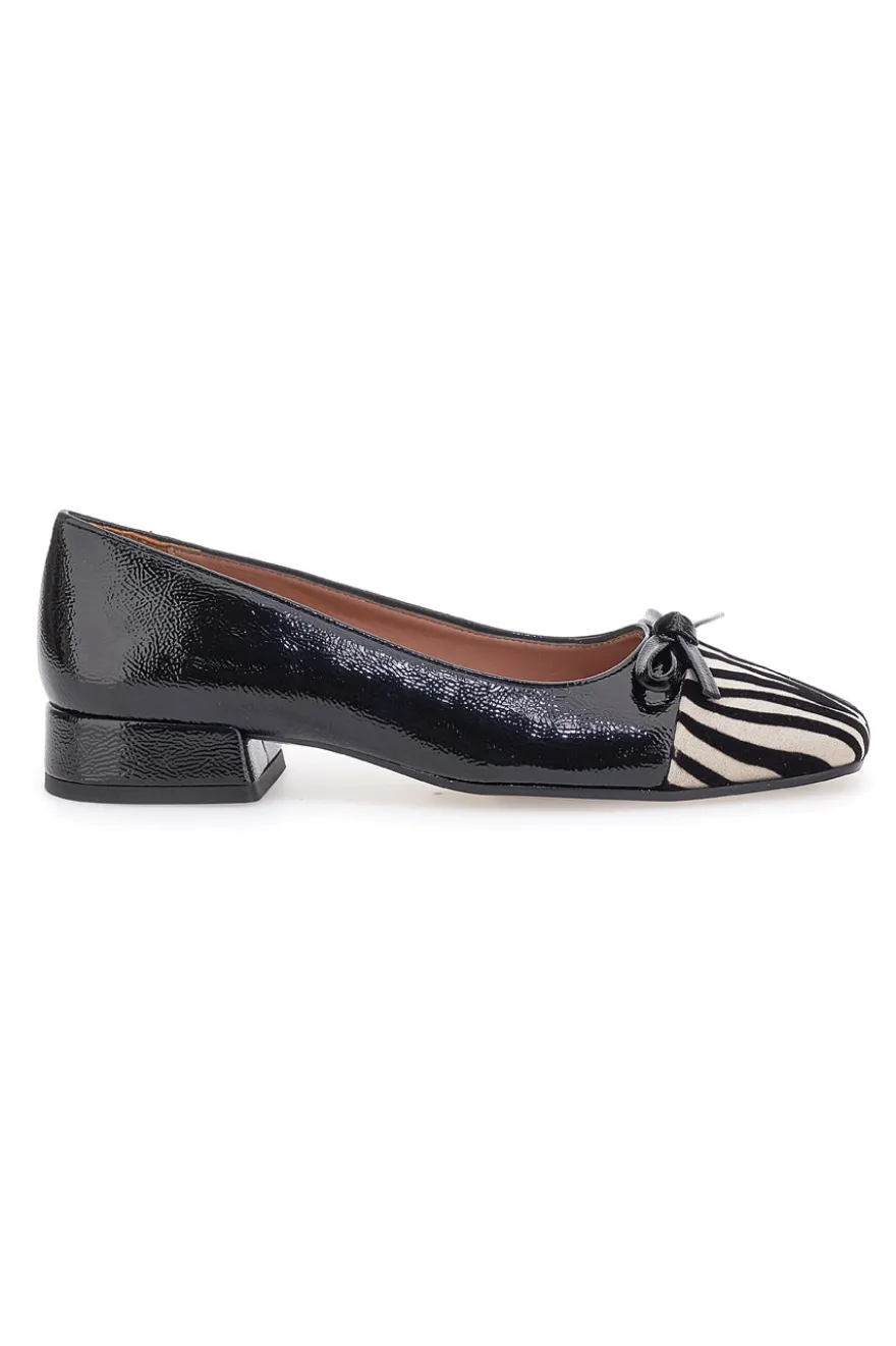 Ballerine Nere Con Fantasia Animalier Pittarello c1518