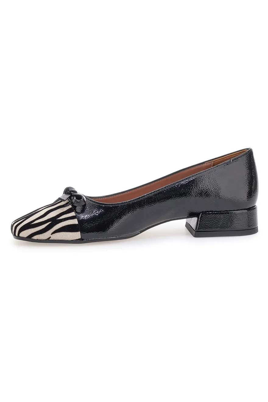 Ballerine Nere Con Fantasia Animalier Pittarello c1518