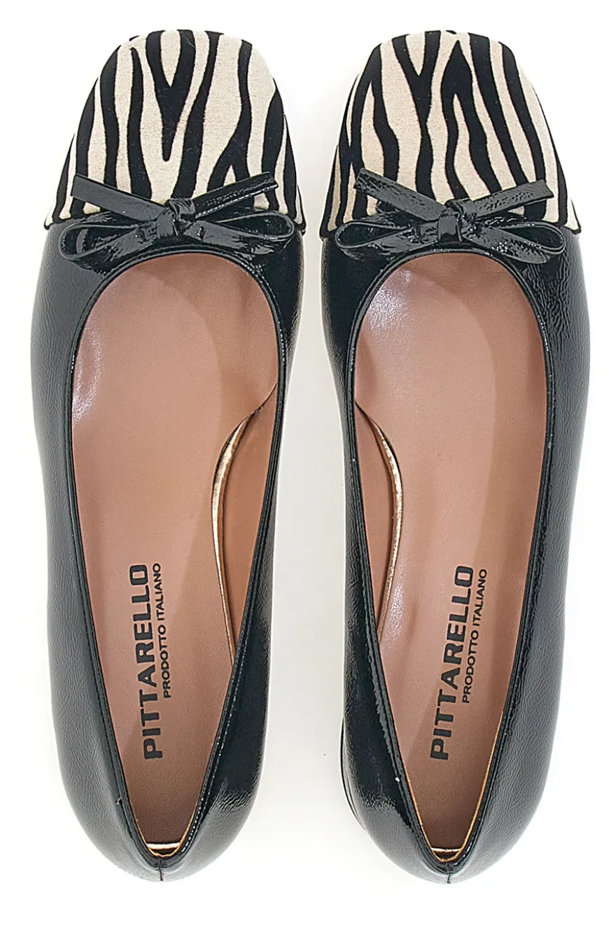 Ballerine Nere Con Fantasia Animalier Pittarello c1518