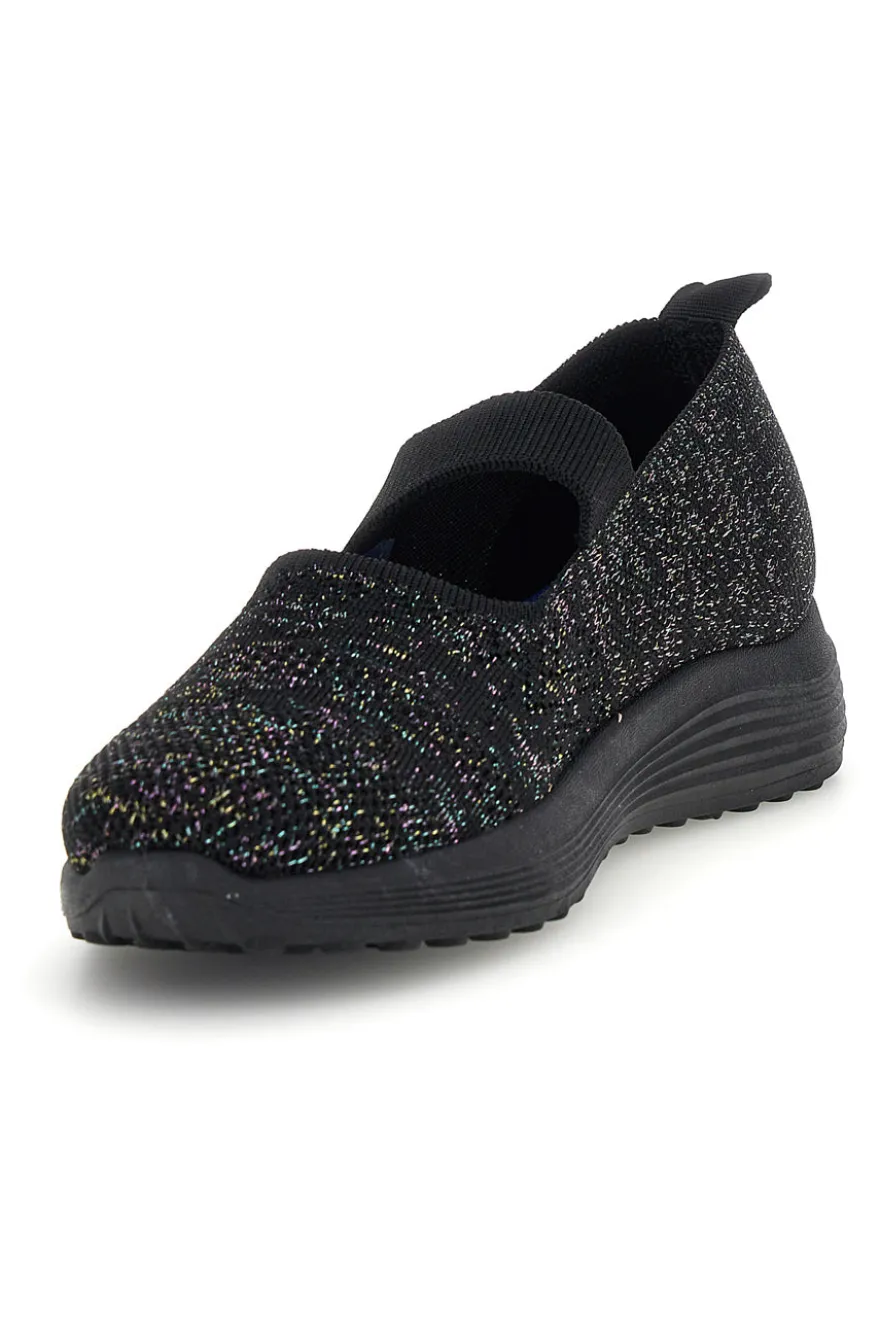 Ballerine nere con fascia elastica Canguro CA1214