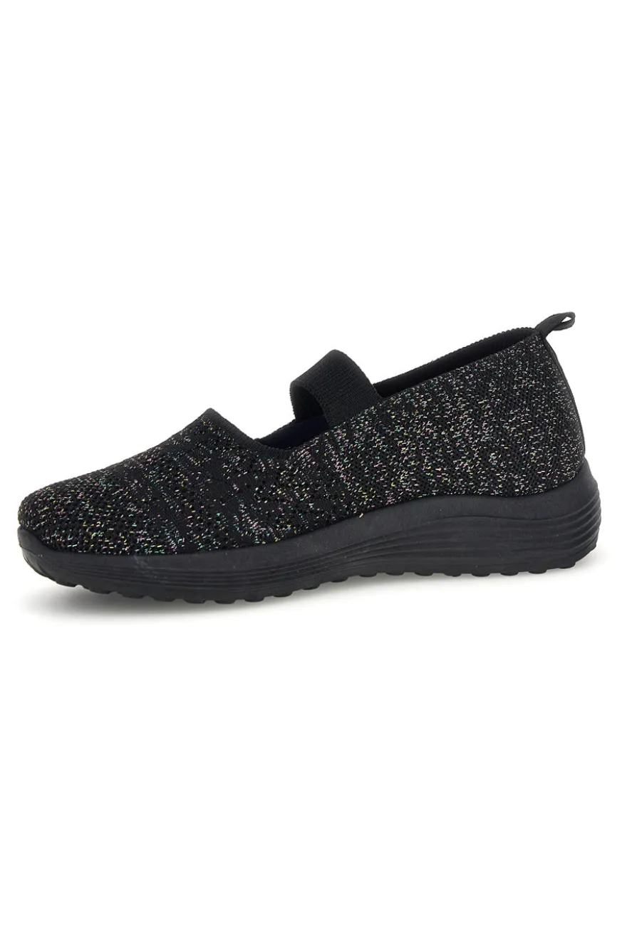 Ballerine nere con fascia elastica Canguro CA1214