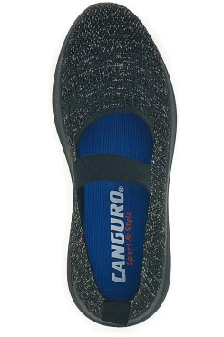 Ballerine nere con fascia elastica Canguro CA1214