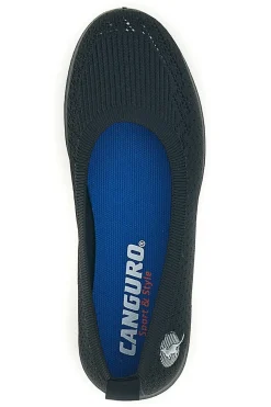 Ballerine nere con tomaia traforata Canguro CA1215