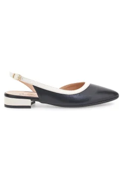Ballerine Nere e Beige Con Cinturino Slingback Pittarello Couture 6011