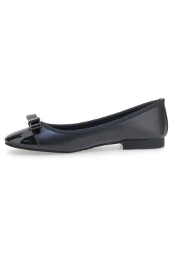 Ballerine nere effetto vernice con fiocco The First IDE6292
