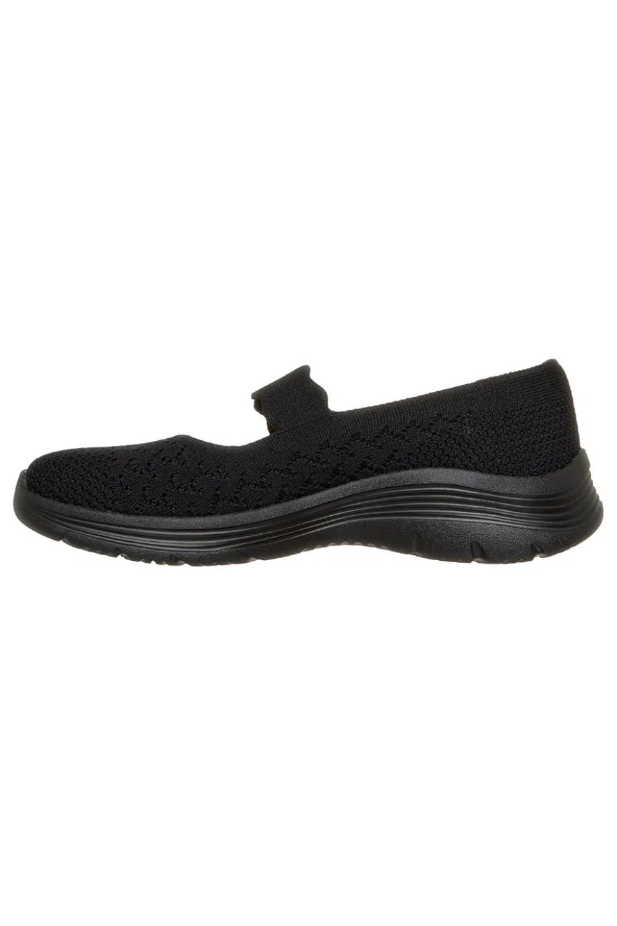 Ballerine nere in maglia Skechers BEDFORD CHEERFUL GLOW