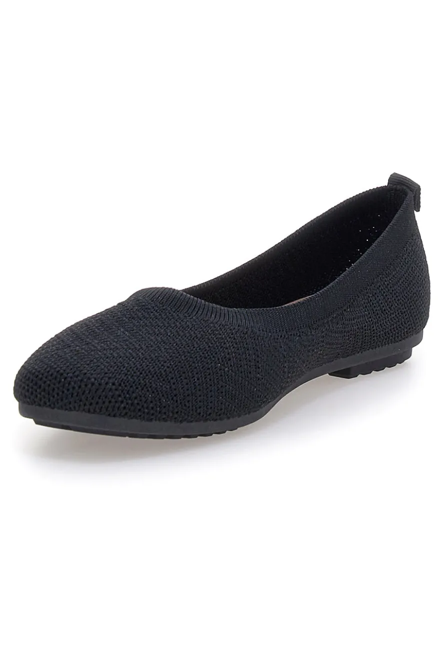 Ballerine nere in tessuto con soletta morbida The First PRE2