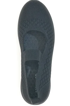 Ballerine nere in tessuto intrecciato Mio tempo Tf2508056