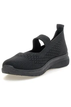 Ballerine nere in tessuto intrecciato Mio tempo Tf2508056