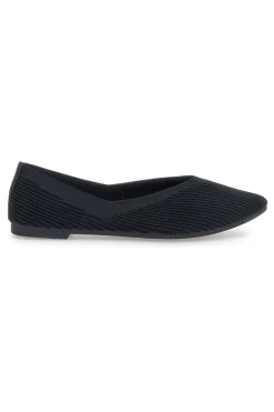 Ballerine nere in tessuto con soletta morbida The First PREA614