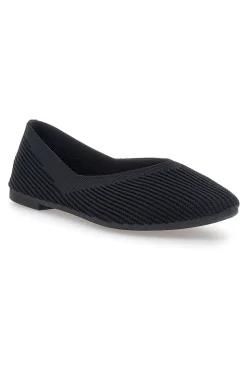 Ballerine nere in tessuto con soletta morbida The First PREA614
