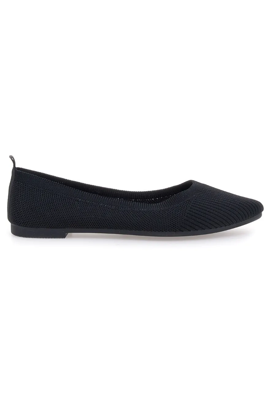 Ballerine nere in tessuto con soletta morbida The First PRESZ42