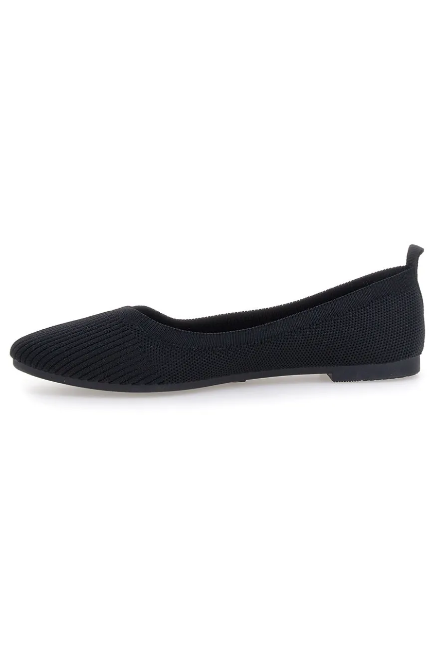 Ballerine nere in tessuto con soletta morbida The First PRESZ42