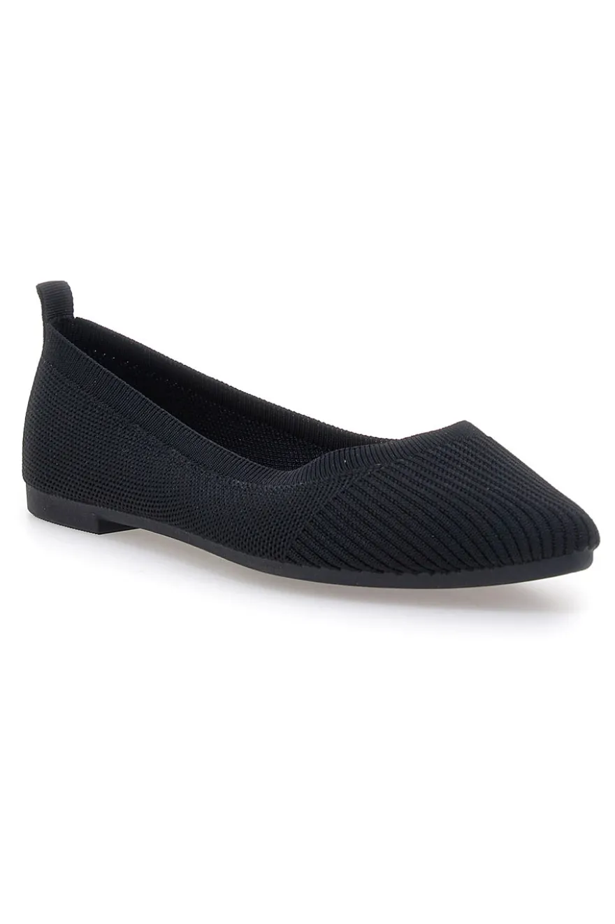 Ballerine nere in tessuto con soletta morbida The First PRESZ42