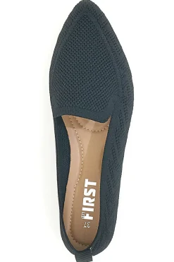 Ballerine nere in tessuto con soletta morbida The First PRE1