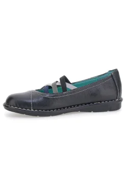 Ballerine nere in vera pelle con fasce elastiche Prima riga 19496FRUIT