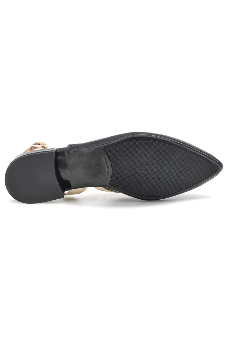 Ballerine Nere Made in Italy con cinturino Pittarello couture 6011