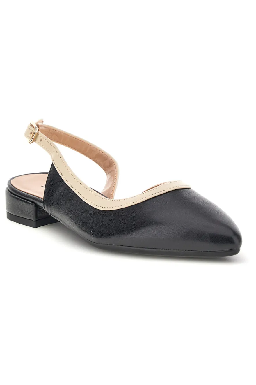 Ballerine Nere Made in Italy con cinturino Pittarello couture 6011