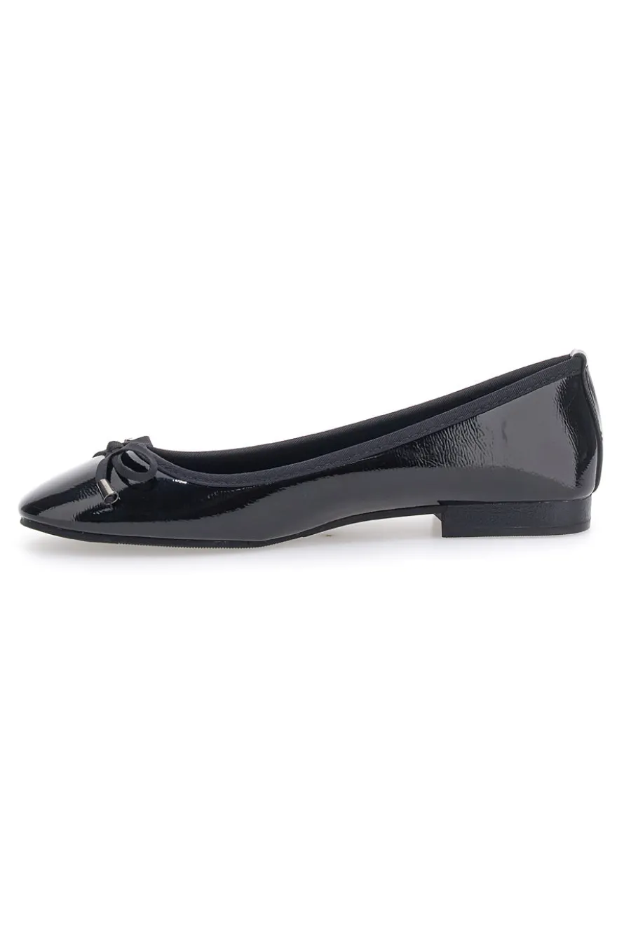 Ballerine nere vernice con fiocco decorativo The First IDE173
