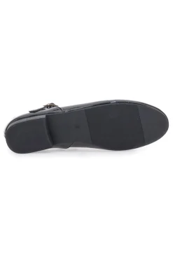 Ballerine nere verniciate con cinturino The First IDEA01