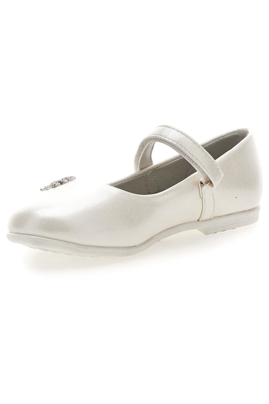 Ballerine perlate con applicazione a farfalla Grazie girl 392615S