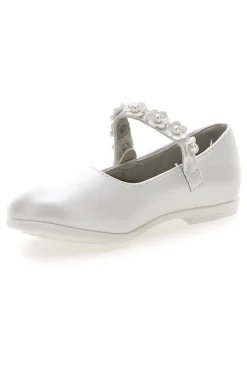 Ballerine perlate con cinturino floreale Grazie girl 392614S