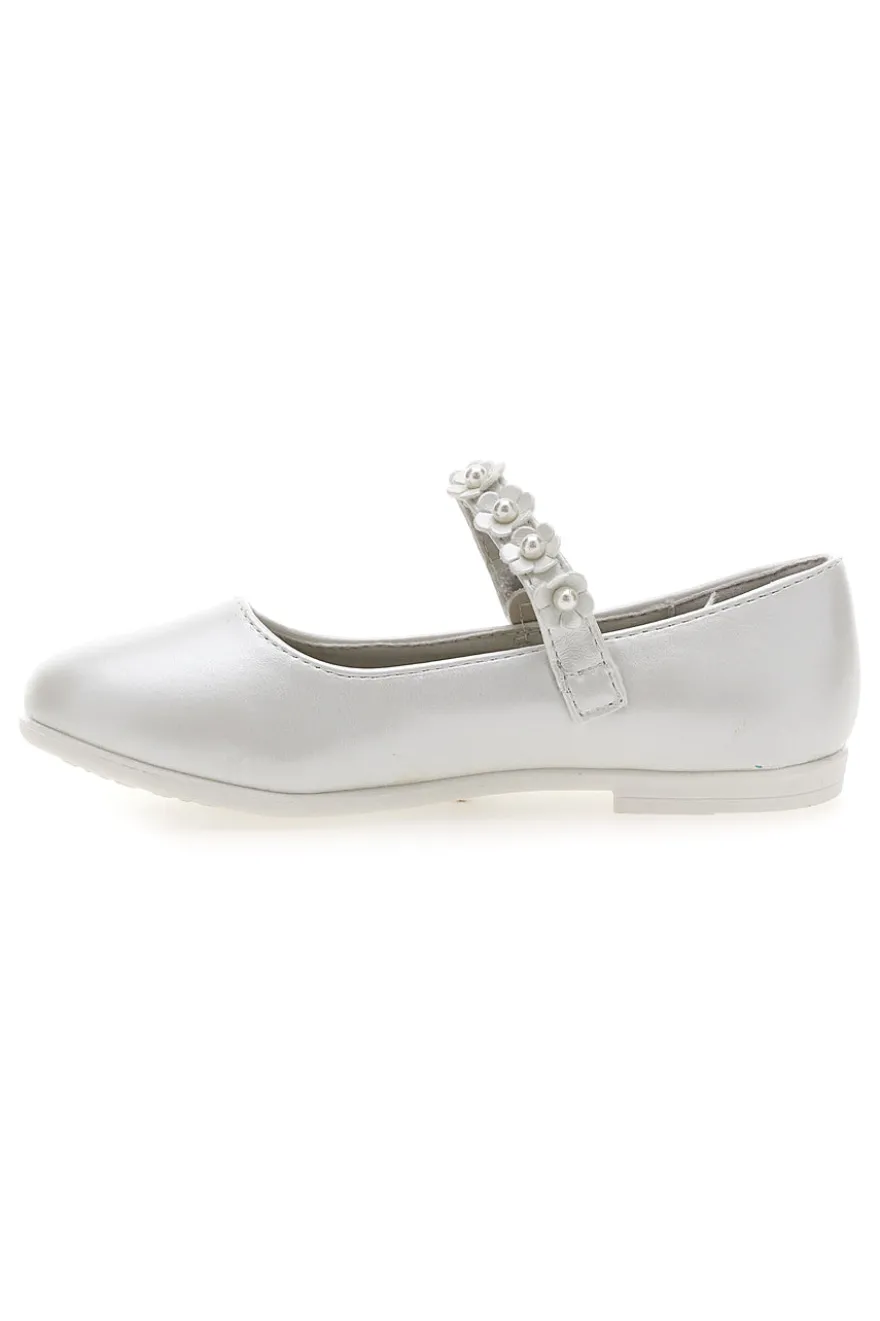 Ballerine perlate con cinturino floreale Grazie girl 392614S