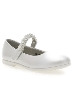 Ballerine perlate con cinturino gioiello floreale Grazie girl 392614S