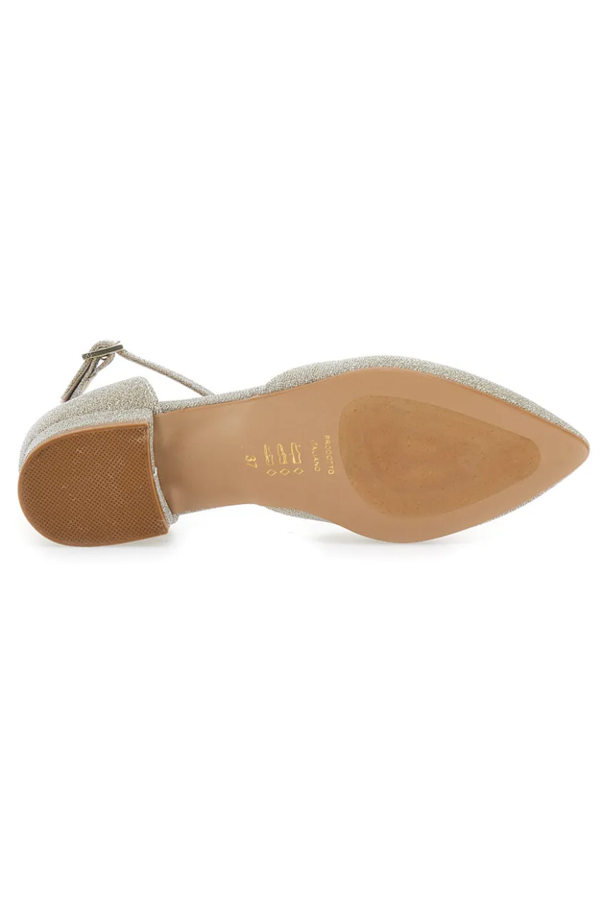 Ballerine Platino con Cinturino alla Caviglia PITTARELLO GLAM 2885