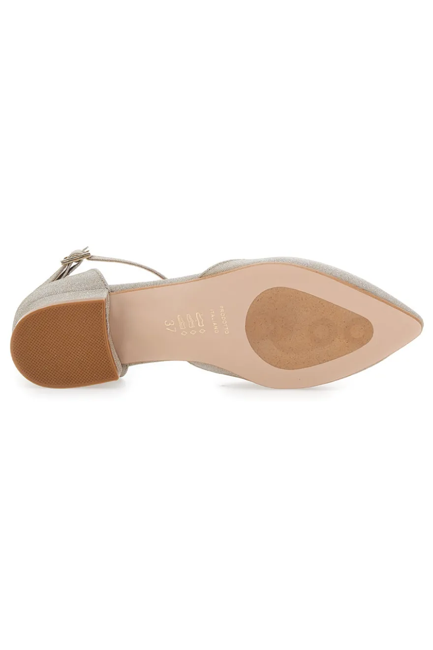 Ballerine Platino con Cinturino Pittarello Glam 3885