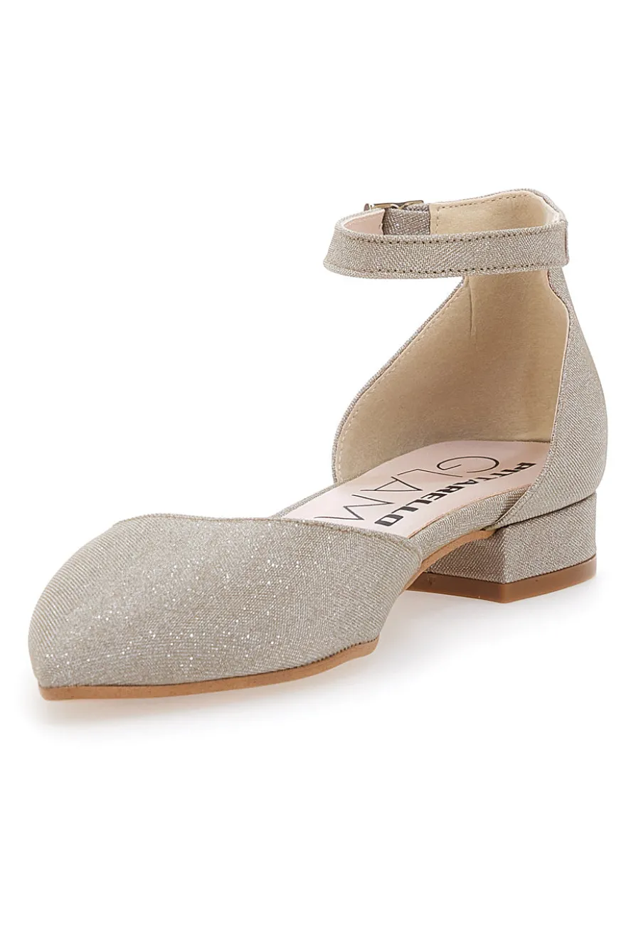 Ballerine Platino con Cinturino Pittarello Glam 3885