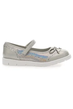 Ballerine Platino Con Cinturino e Strappo Pitt Kids 8128
