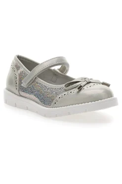 Ballerine Platino Con Cinturino e Strappo Pitt Kids 8128