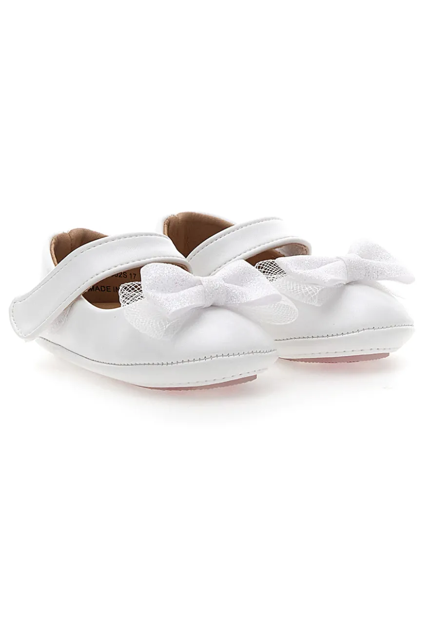 Ballerine Primi Passi Bianche con Cinturino GRAZIE GIRL 39G2501S