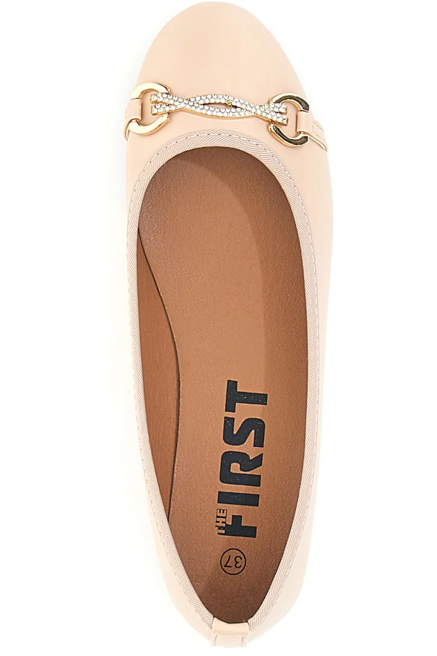 Ballerine rosa con catena decorativa The First IDE172